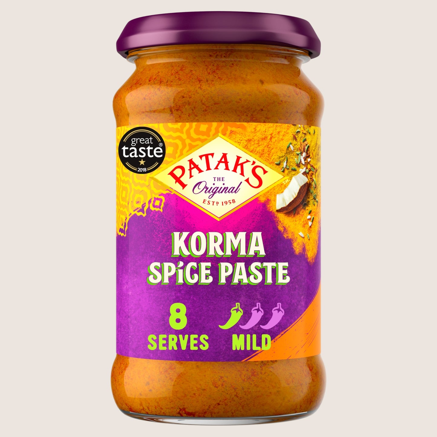 Patak's Korma Curry Spice Paste Gluten Free 290g