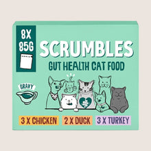 Scrumbles Wet Cat Food in Gravy Selection Pouches With Taurine 8x85g