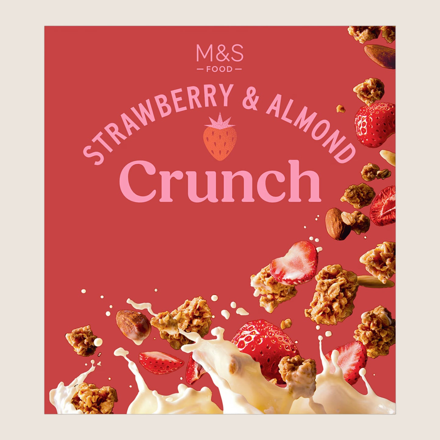 M&S Strawberry And Almond Crunch 500 g