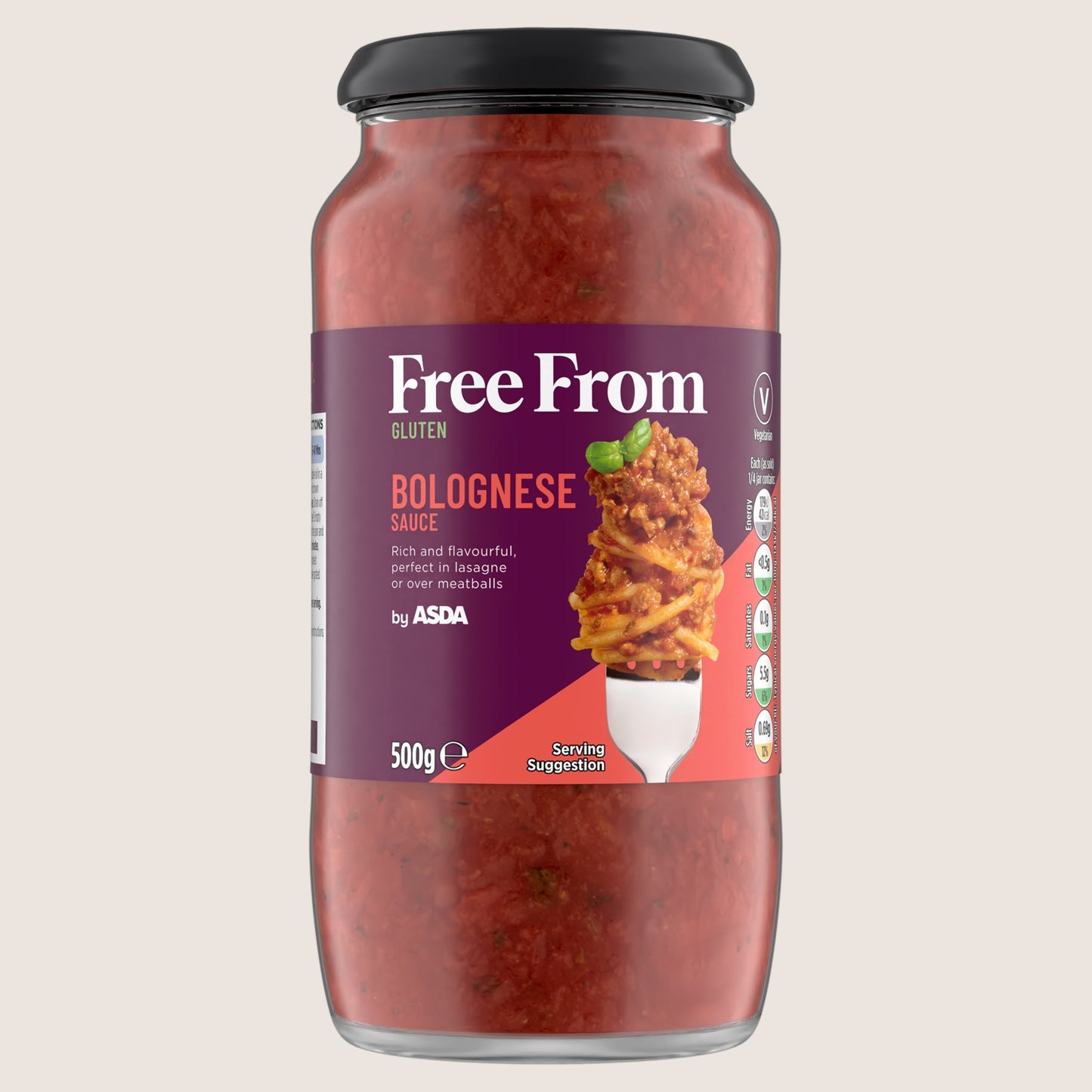 ASDA Free From Free From by Gluten Bolognese Sauce Gluten Free 500g