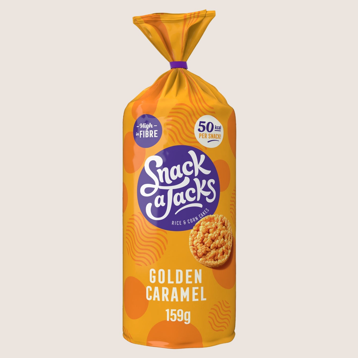Snack a Jacks Jumbo Caramel Sharing Rice Cake Crisps Free From Artificial Additives 159g