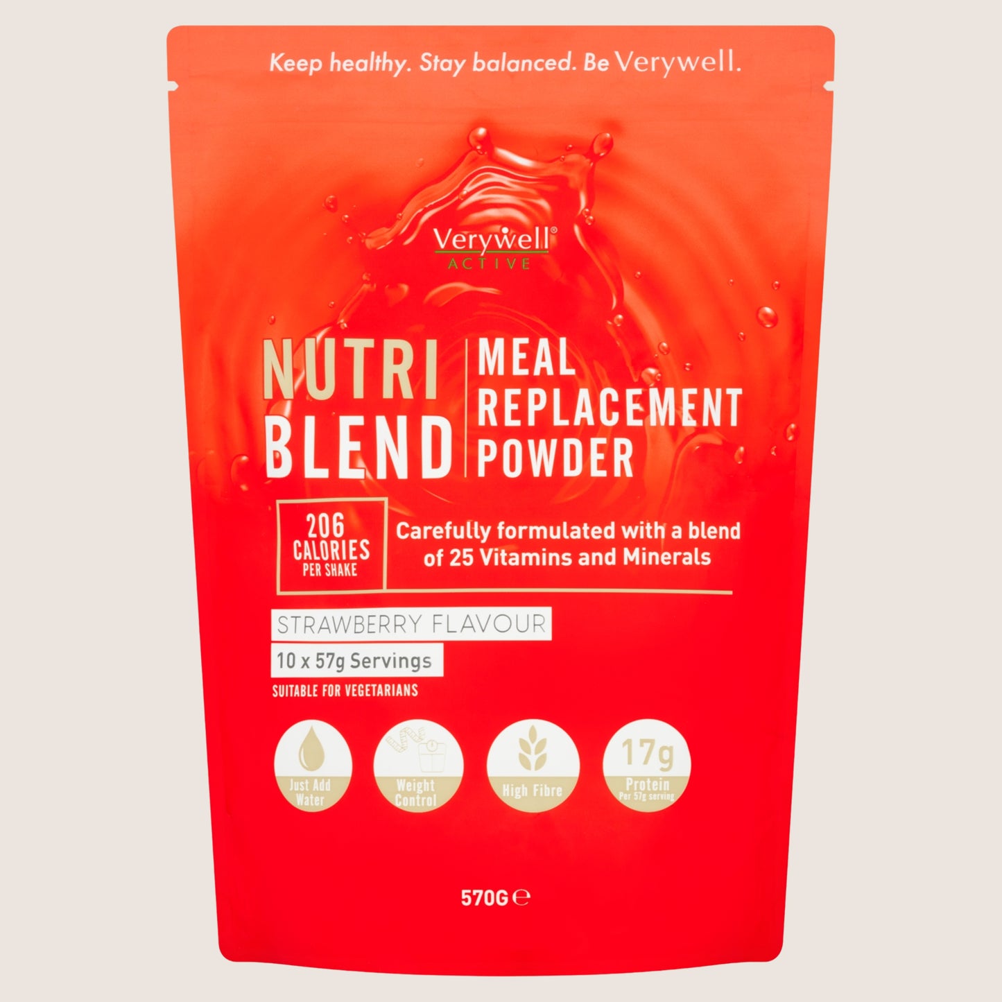 Verywell Active Nutri Blend Strawberry Flavour Meal Replacement Powder