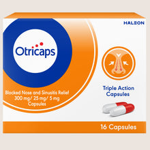 Otrivine Otricaps Blocked Nose and Sinusitis Relief Capsules 16s
