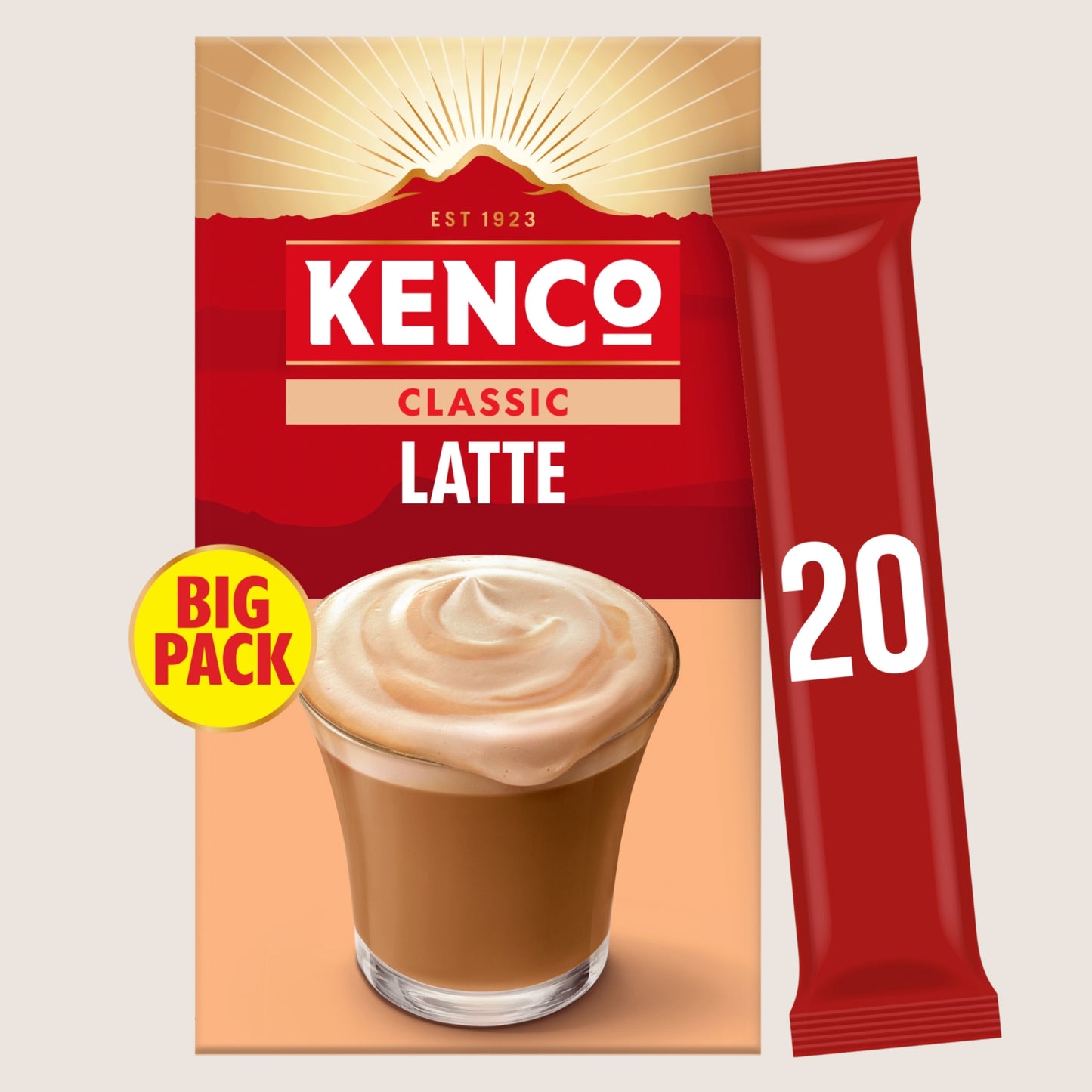 Kenco Classic Latte Instant Coffee Sachets x20 No Artificial Additives