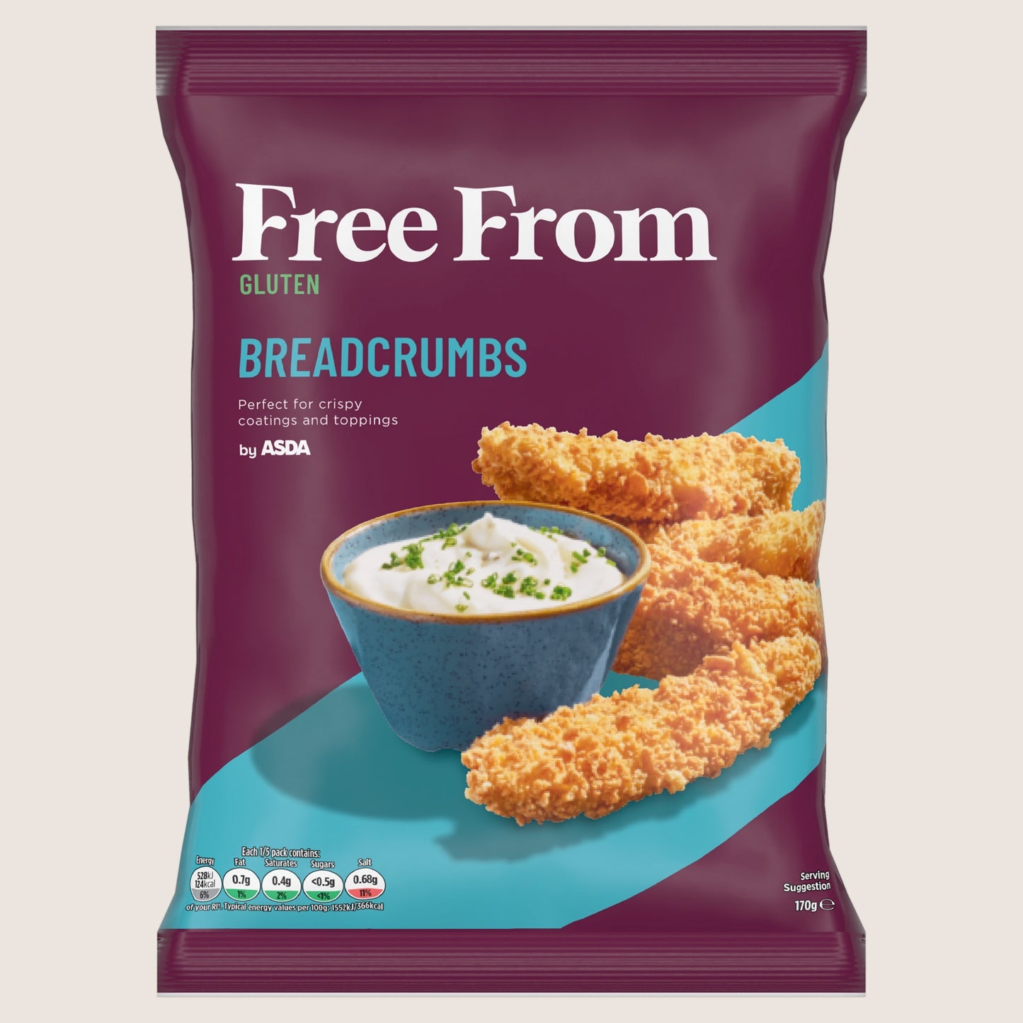 ASDA Free From Free From by Breadcrumbs Gluten Free 170g