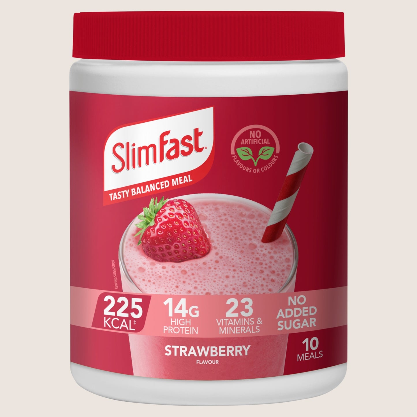 Slimfast Meal Replacement Shake Powder Tin, Strawberry Flavour, 10 meals