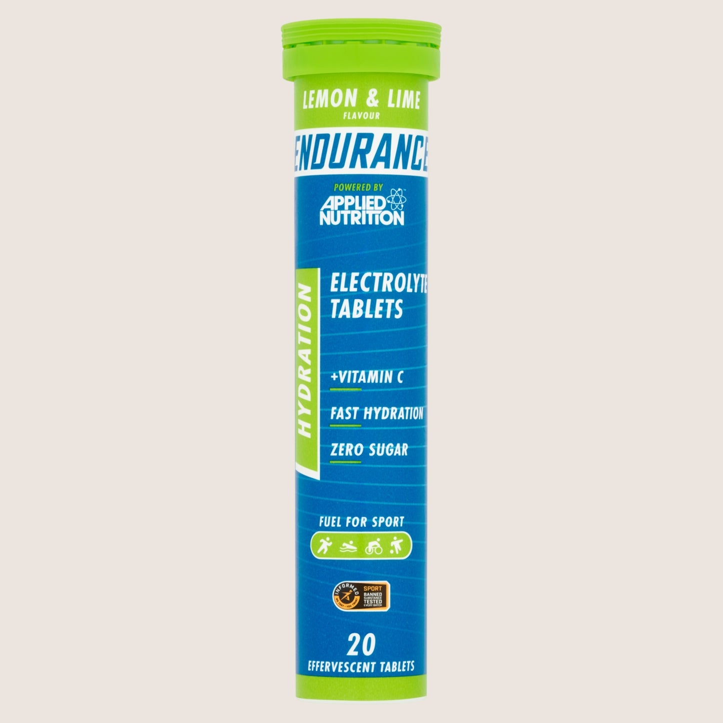 Applied Nutrition Endurance Lemon & Lime Flavour Electrolyte Effervescent Tablets 20 x