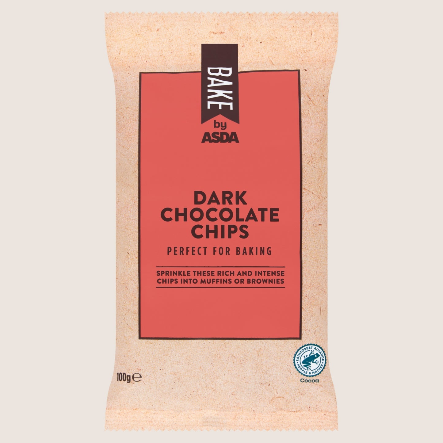 BAKE by ASDA Dark Chocolate Chips Premium Quality 100g