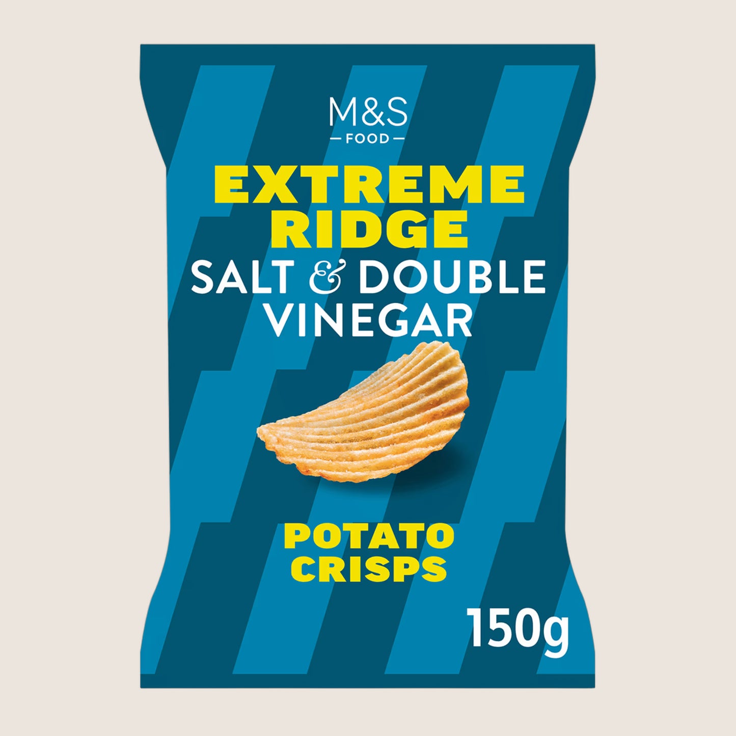 M&S Extreme Ridge Salt And Double Vinegar Potato Crisps 25 g