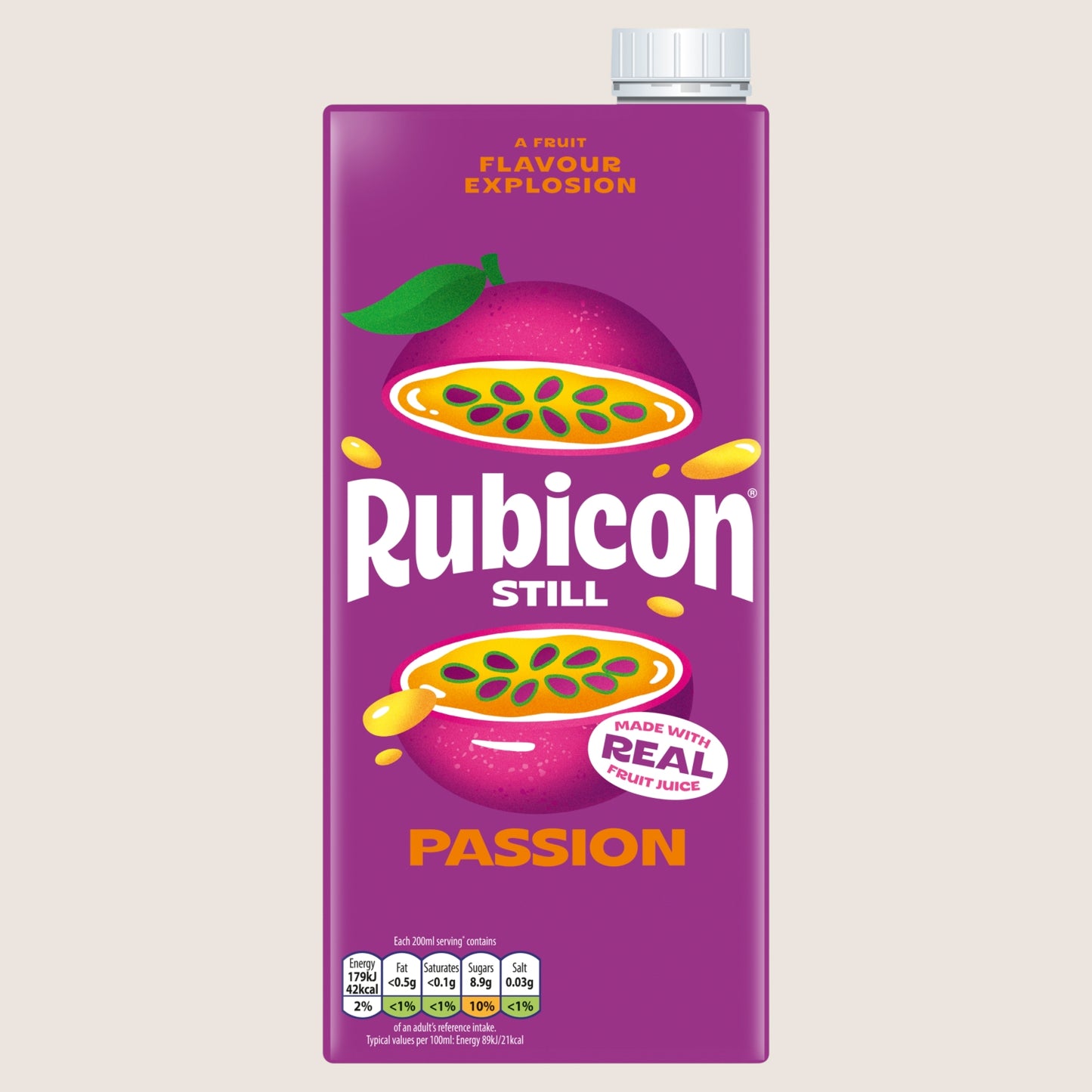 Rubicon Still Passion Juice Drink Carton Refreshing 1L