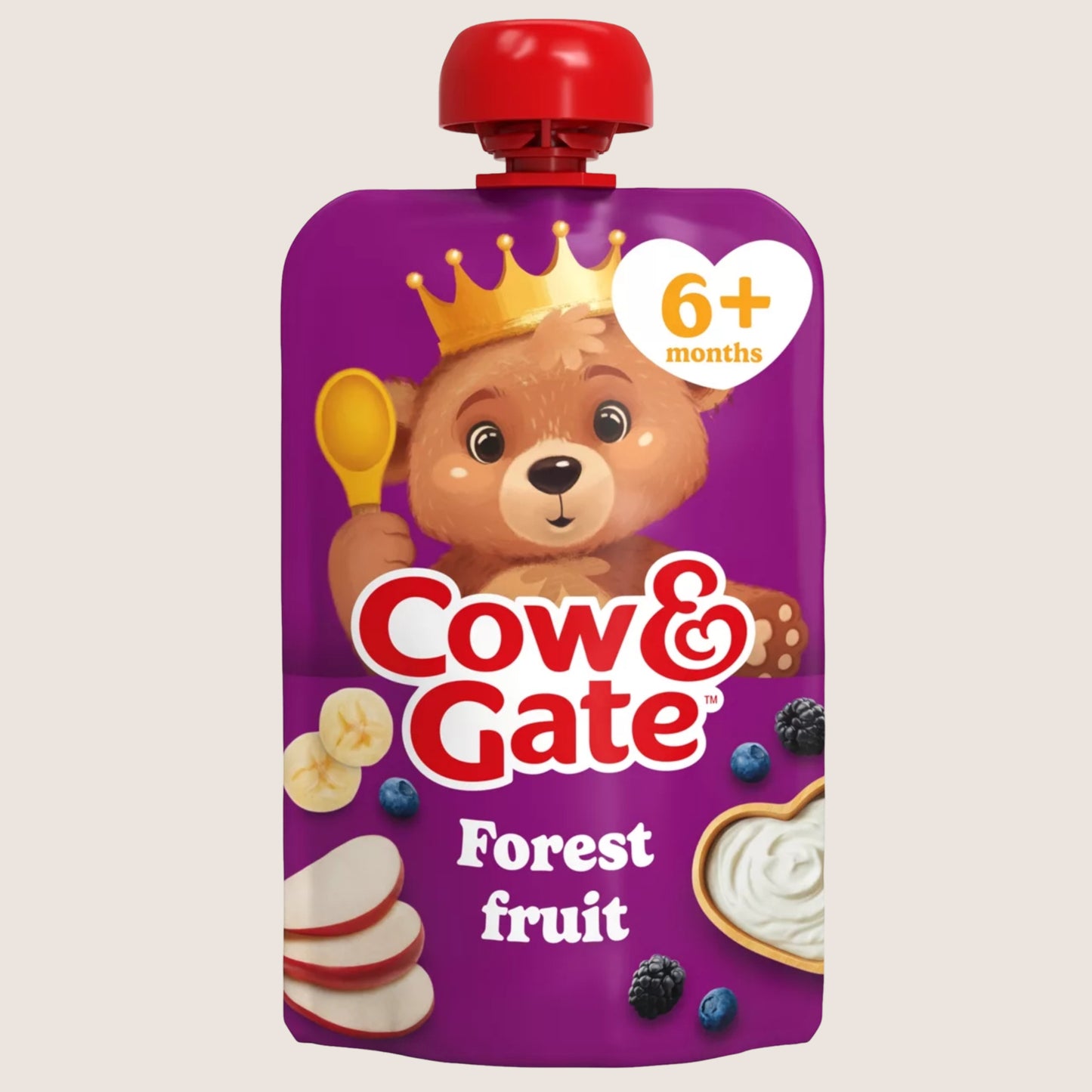 Cow & Gate Fruit Pouch Forest Fruit Baby Food Snack, 6+ Months 6 Months Plus 100g