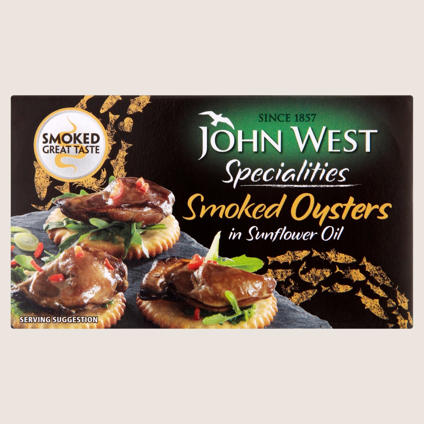 John West Specialities Smoked Oysters in Sunflower Oil 85g