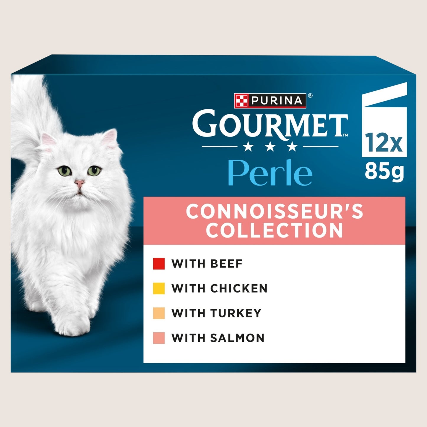 Gourmet Perle Mini Fillets in Gravy Connoisseur's Collection Wet Cat Food No Artificial Additives 12x85g