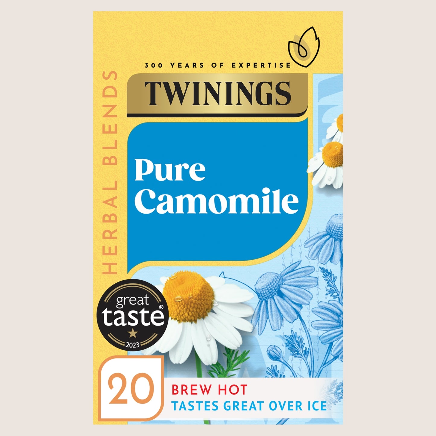 Twinings Pure Camomile 20 Tea Bags No Artificial Additives 30g
