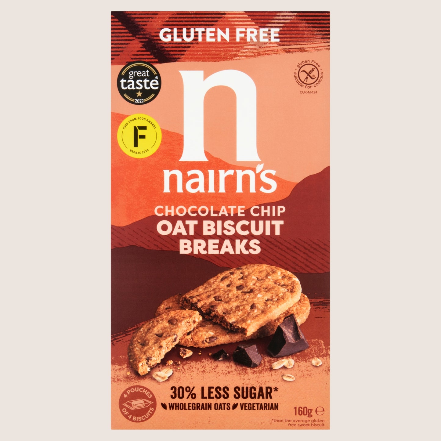 Nairn's Chocolate Chip Oat Biscuit Breaks Gluten Free 160g