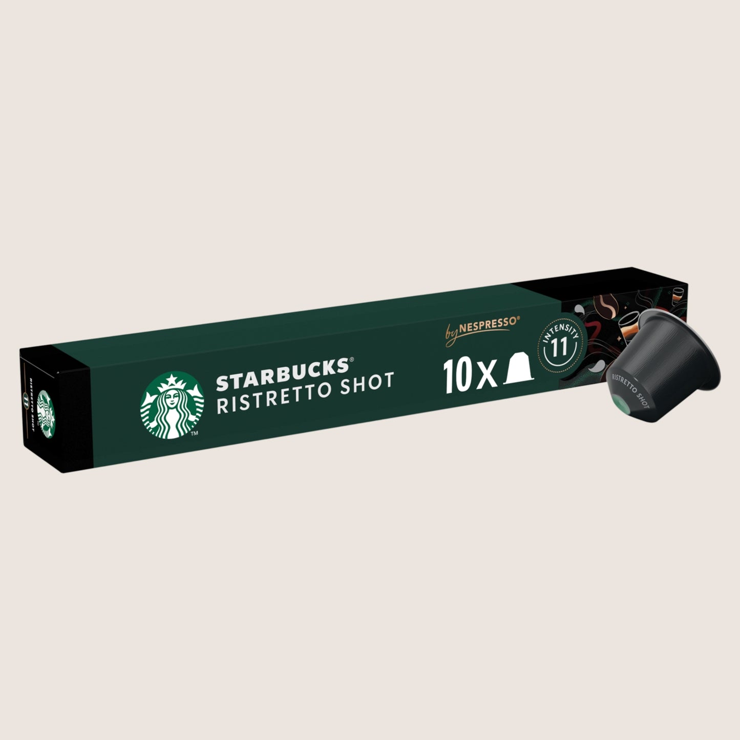 Starbucks Ristretto by NESPRESSO, Dark Roast Coffee Capsules, box of 10 57g