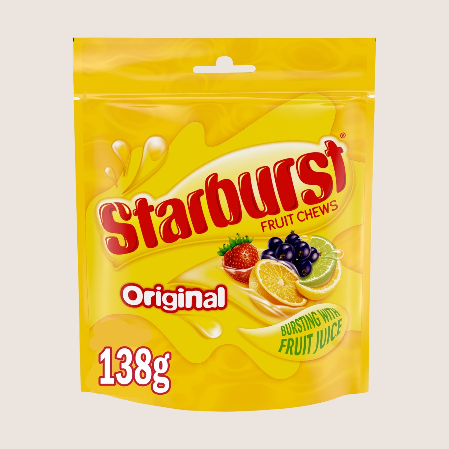 Starburst Vegan Chewy Sweets Fruit Flavoured Pouch Bag 138g