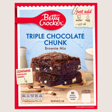 Betty Crocker Triple Chocolate Chunk Brownie Mix No Artificial Additives 415g