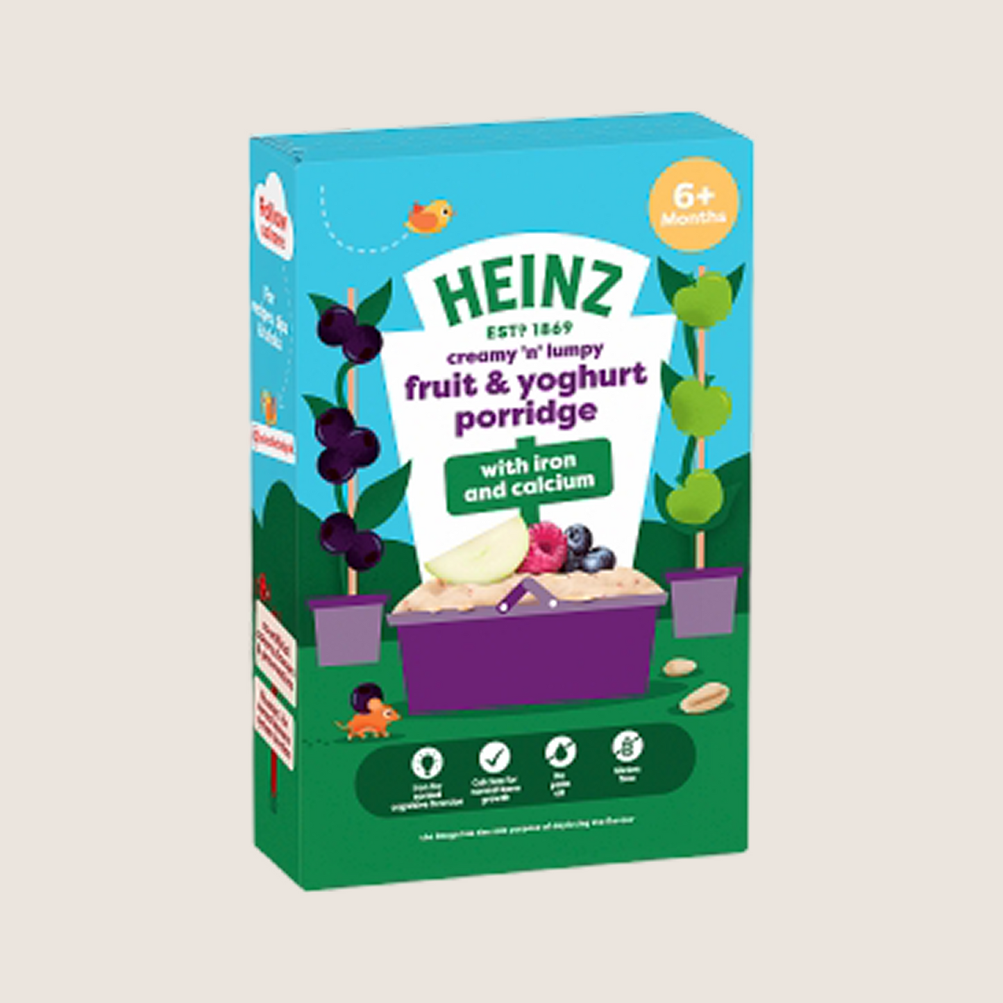 Heinz Baby Food Fruit & Yoghurt Porridge 6+ Months No Artificial Additives 125g
