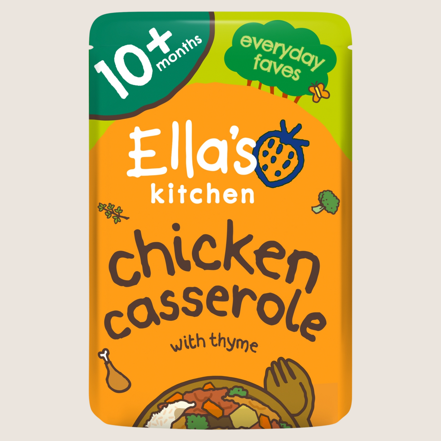 Ella's Kitchen Chicken Casserole with Thyme 10+ Months Gentle Formula 190g