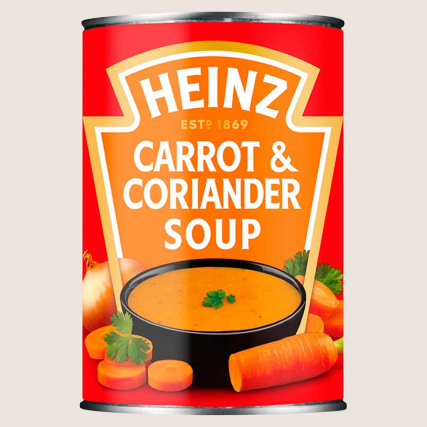 Heinz Carrot & Coriander Tinned Soup Low Fat 400g