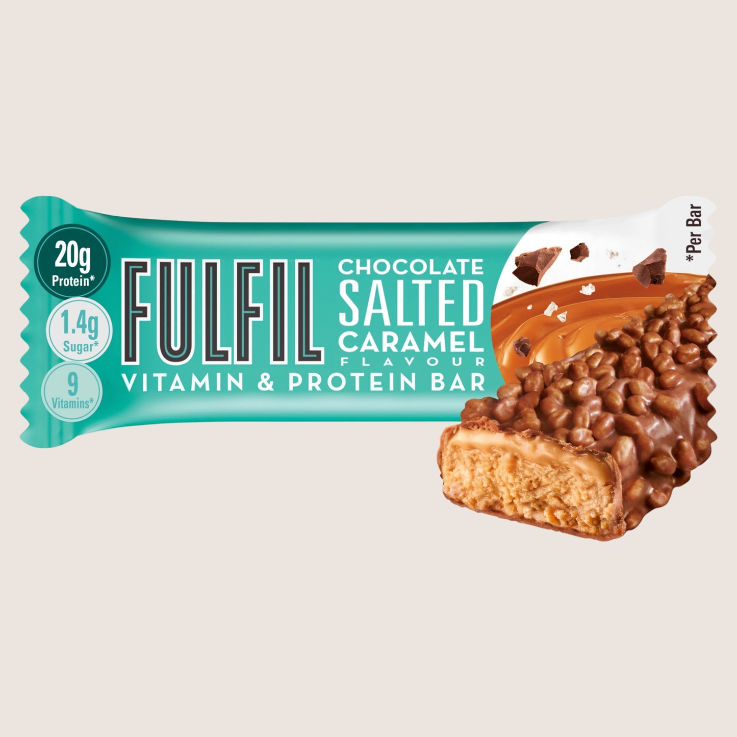 Fulfil Chocolate Salted Caramel Flavour Vitamin & Protein Bar