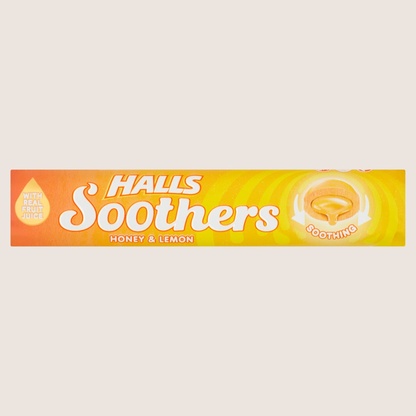 Halls Soothers Honey & Lemon Lozenges Roll