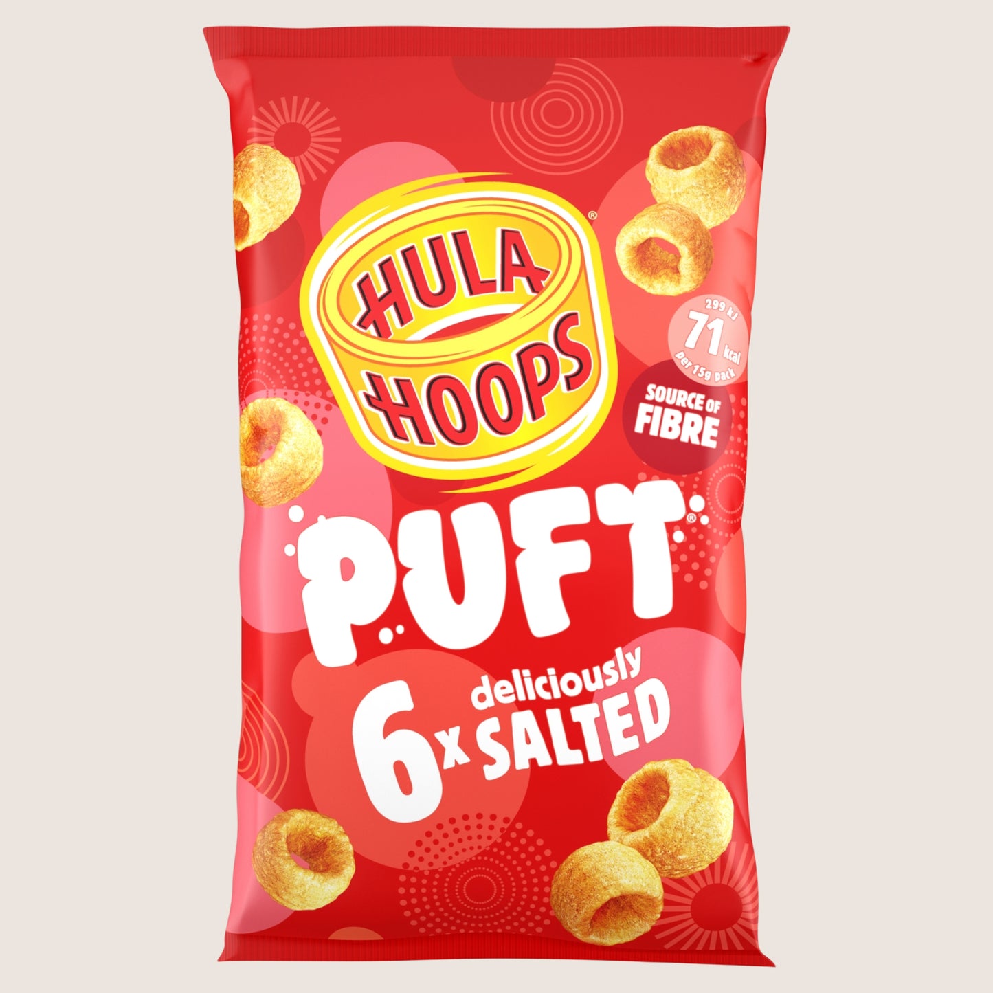 Hula Hoops Puft Salted Crisps No Artificial Additives 6 Pack