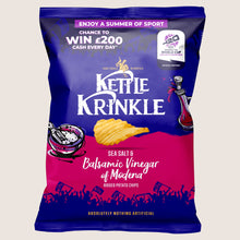 Kettle Krinkle Sea Salt & Balsamic Vinegar of Modena Ridged Potato Chips Gluten Free 130g