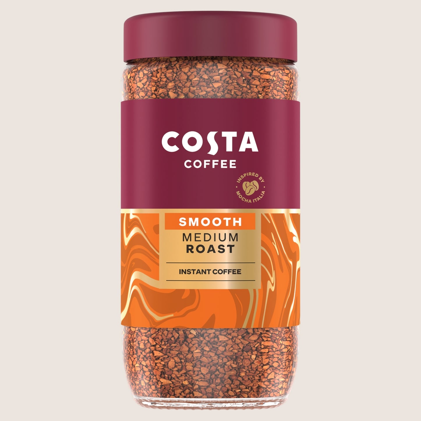 Costa Coffee Smooth Medium Blend Instant Coffee Rainforest Alliance Certified 190g