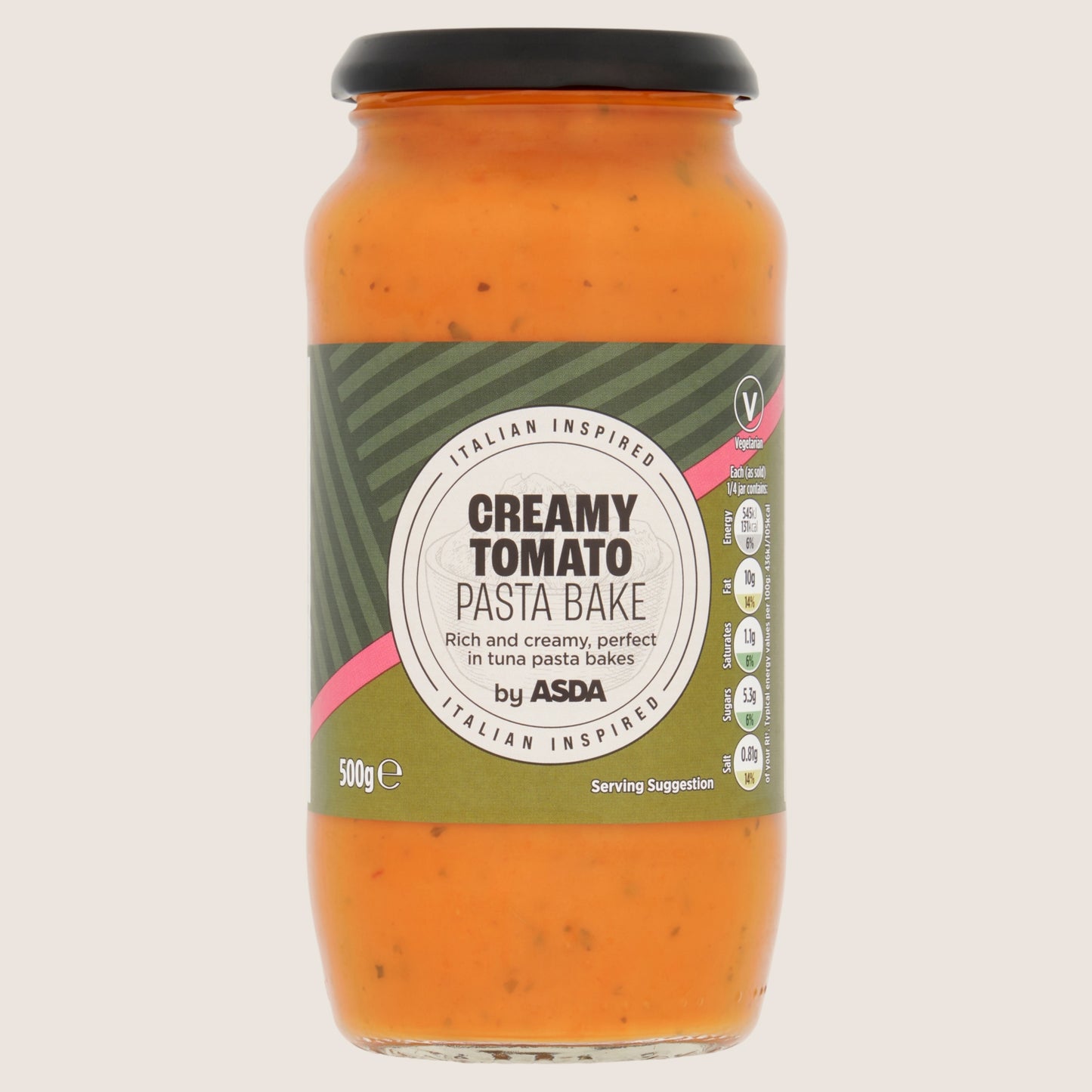 ASDA Creamy Tomato Pasta Bake No Artificial Additives 500g