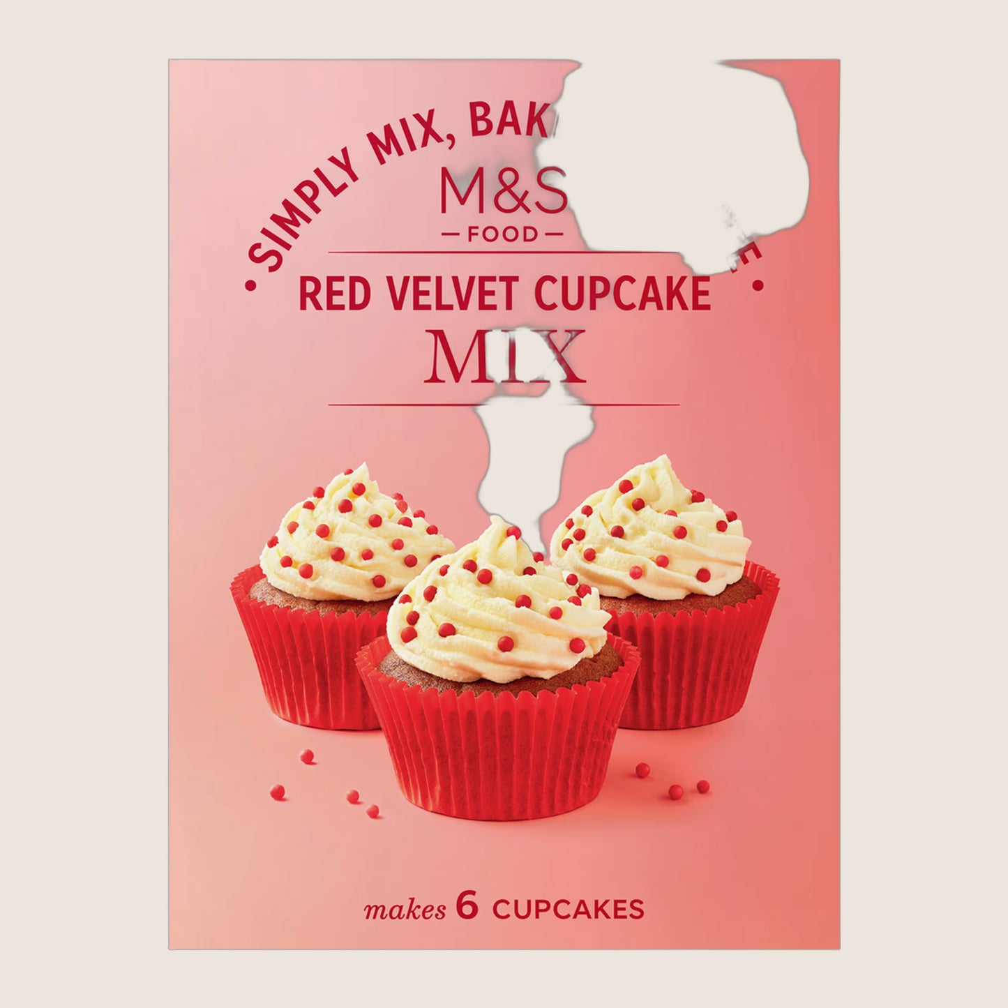 M&S Red Velvet Cupcake Mix 300 g