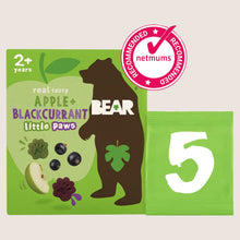 BEAR Little Paws Apple and Blackcurrant 2+ years Gentle Formula 5x20g