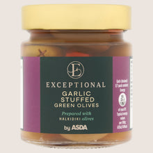 Exceptional by ASDA Garlic Stuffed Green Olives No Artificial Additives 195g