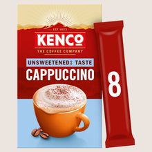 Kenco Unsweetened Cappuccino Instant Coffee Sachets No Artificial Additives 8x11.1g
