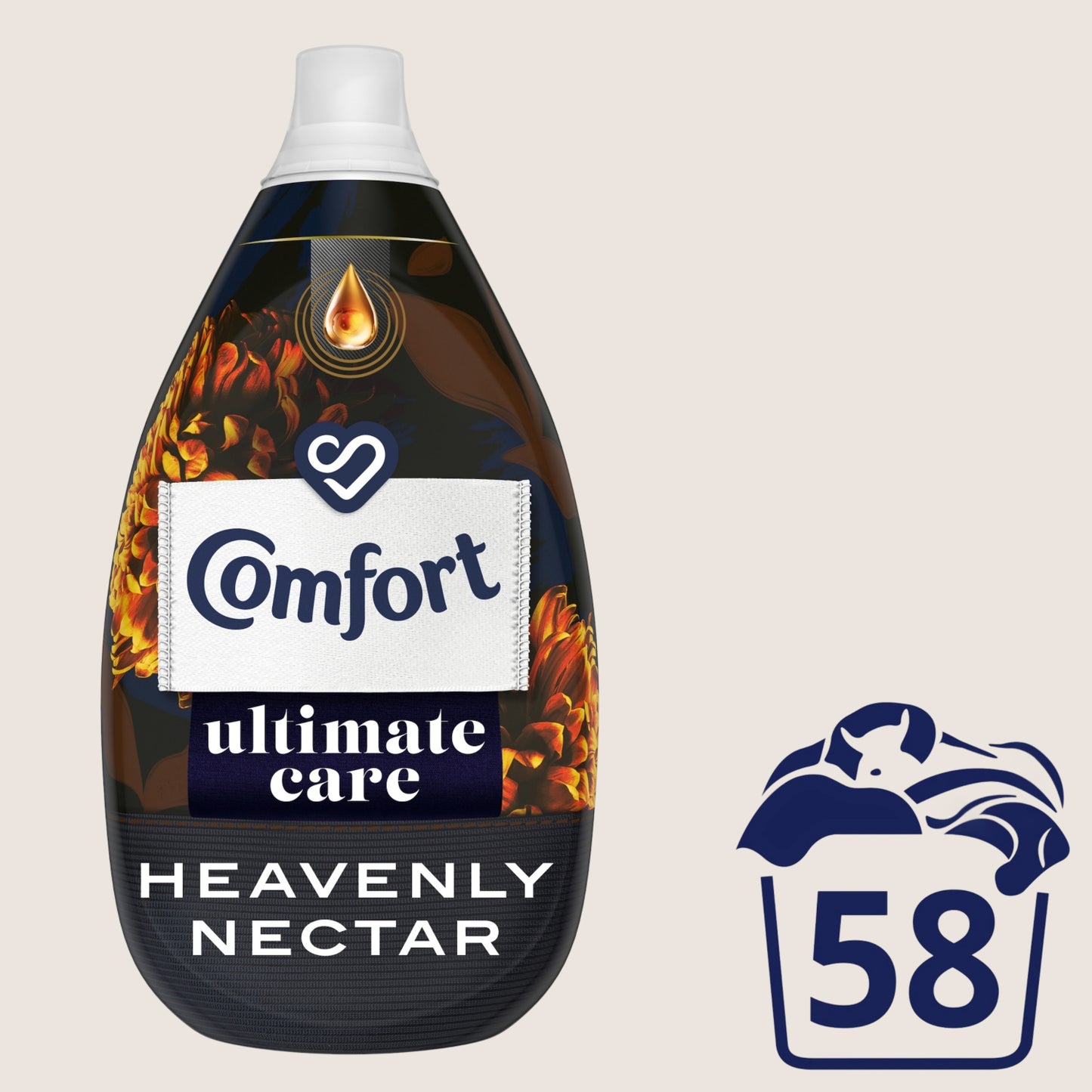 Comfort Ultra-Concentrated Fabric Conditioner Ultimate Care Heavenly Nectar () 58 Washes 870 ml