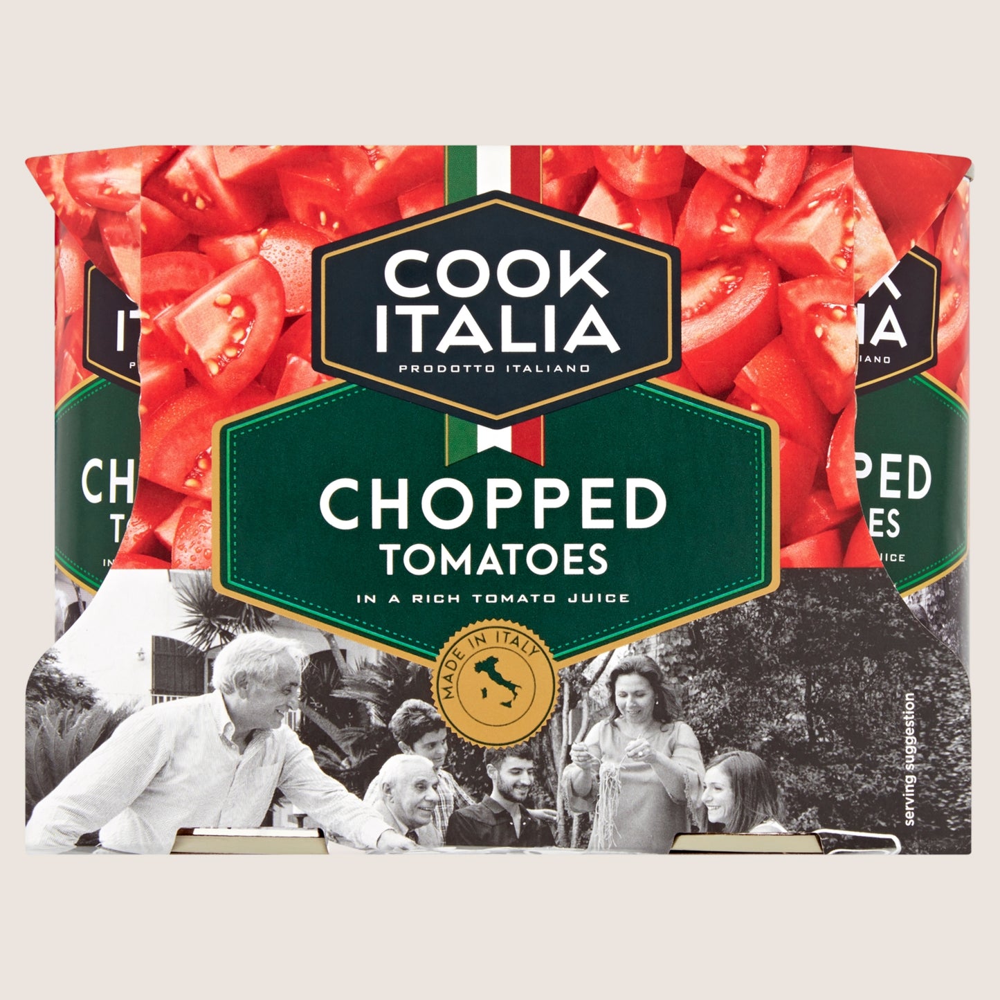 Cook Italian Chopped Tomatoes in a Rich Tomato Juice Sun Ripened Tomatoes 4 x 400g