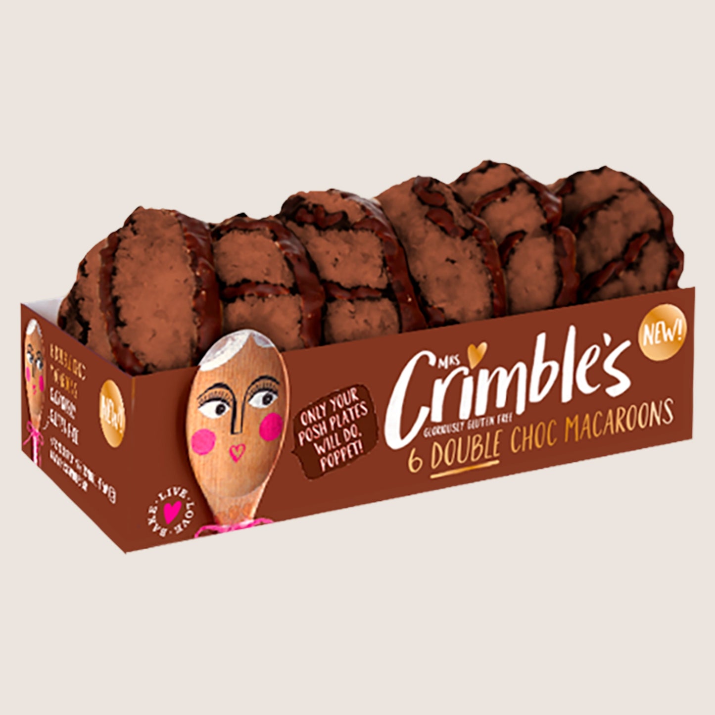 Mrs Crimble's 6 Double Choc Macaroons Gluten Free 195g