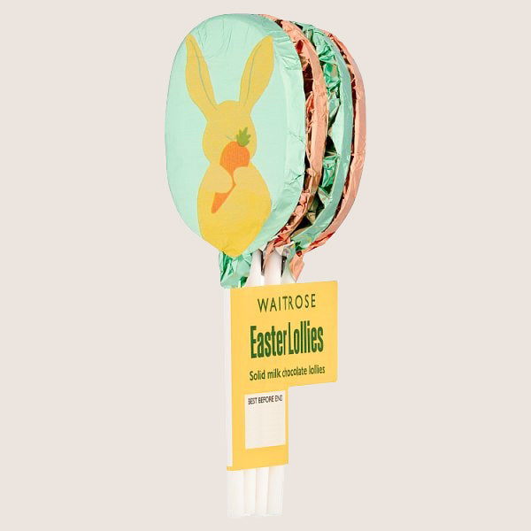 Waitrose Easter Milk Chocolate Lollies 4x Pure Indulgence 10G