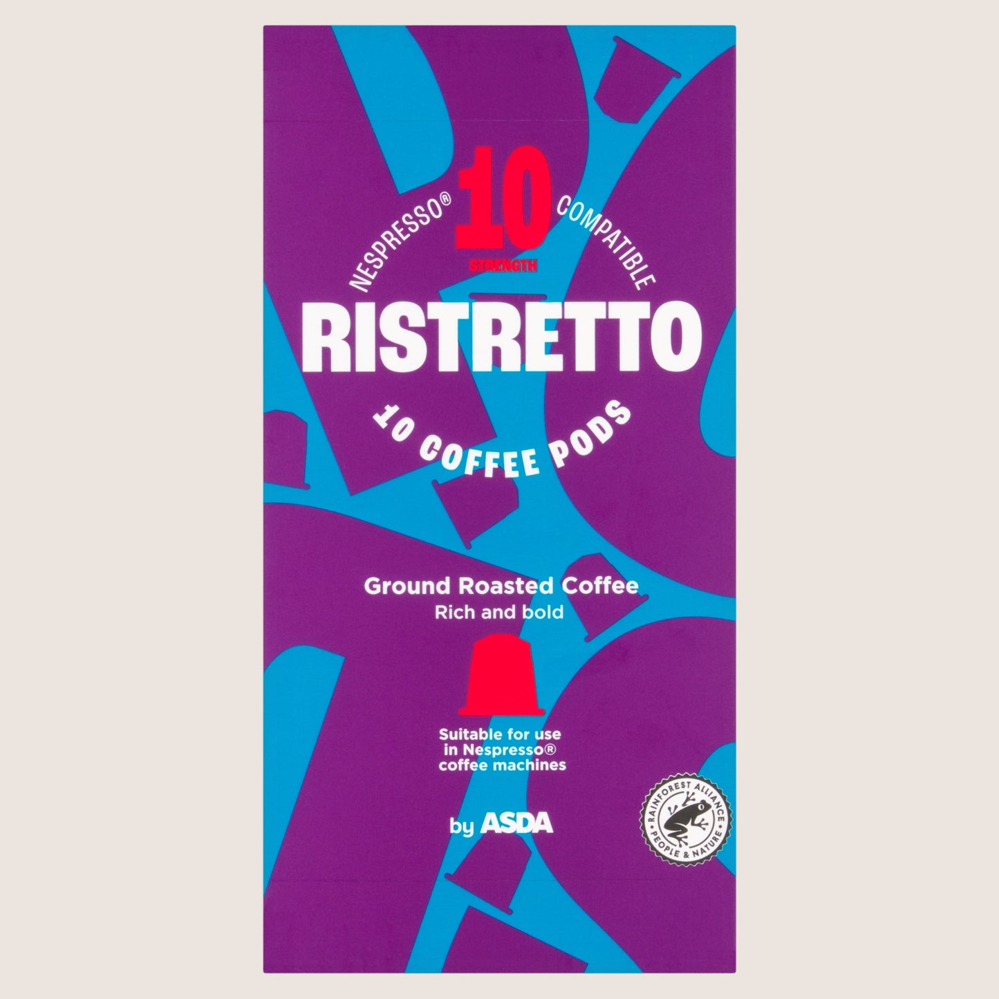 ASDA Ristretto Coffee Pods No Artificial Additives 10 x 5.2g