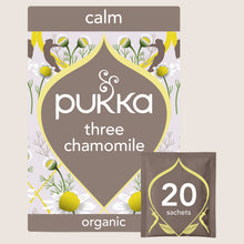 Pukka Organic Three Chamomile Tea 20 Home Compostable Herbal Tea Bags