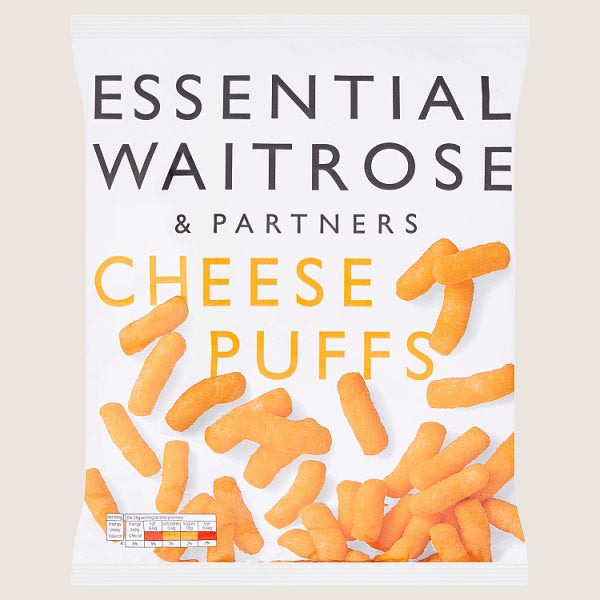 Waitrose Cheese Puffs Snacks Sharing Crisps Craveable Crunch 100G