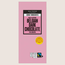 Waitrose Cooks' Ingredients Belgian Dark Chocolate Pure Indulgence 180G