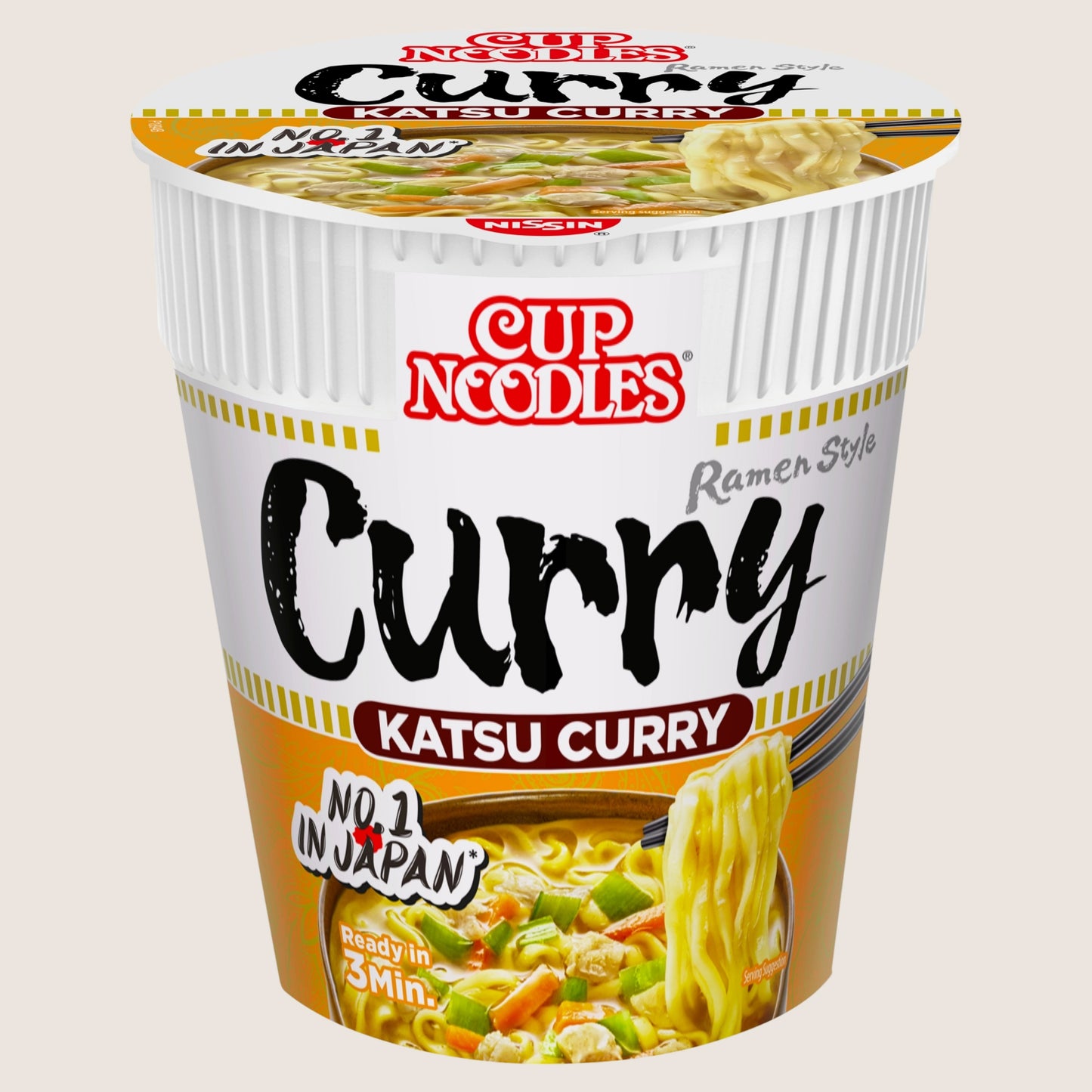 Nissin Cup Noodles Katsu Curry Instant Ramen Style Pot Ready in Minutes 67g