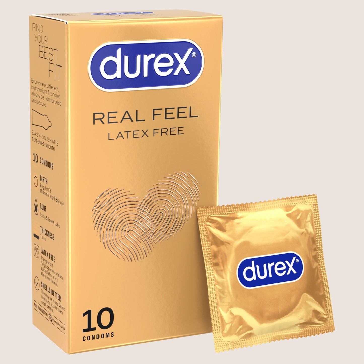 Durex 10 Real Feel Latex Free Condoms