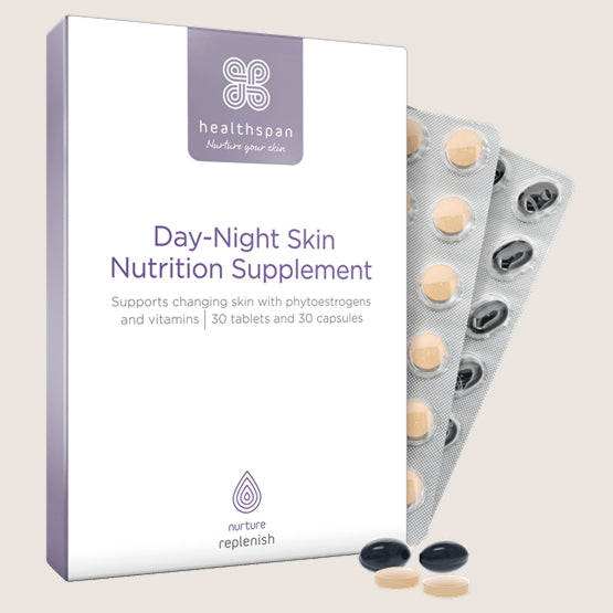 Healthspan Replenish Day−Night Skin Nutrition Supplement