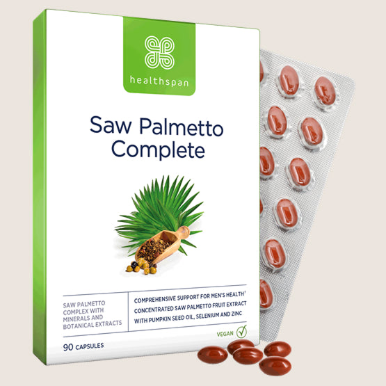 Healthspan Saw Palmetto for Men's Health Vegan Friendly 90 capsules