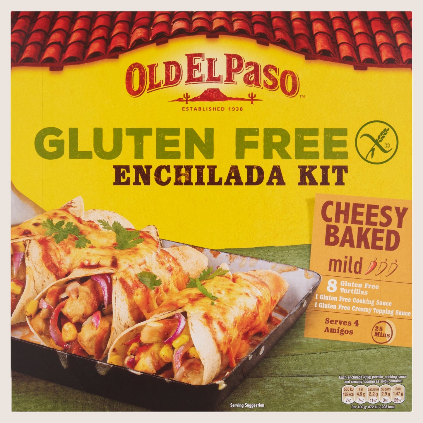 Old El Paso Gluten Free Enchilada Kit Cheesy Baked Gluten Free 518g