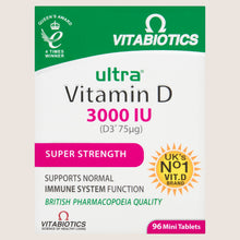 Vitabiotics Vitamin D 3000 IU Super Strength 96 Mini Tablets
