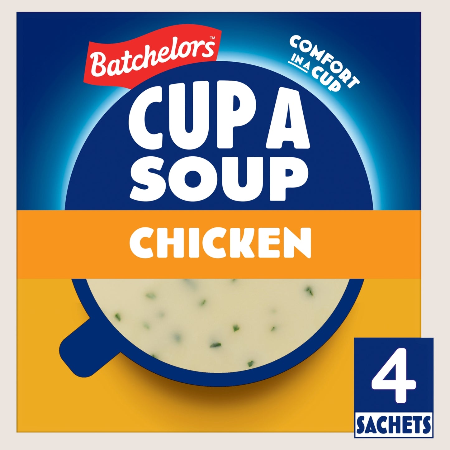 Batchelors Cup a Soup Chicken 4 Instant Soup Sachets No Artificial Additives 81g